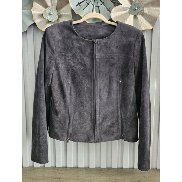 Calvin Klein Faux Suede Jacket – Size 10 - Picture 2 of 13